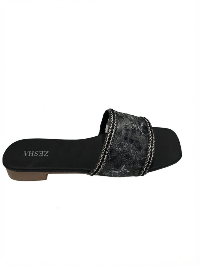 Black Floral Mesh