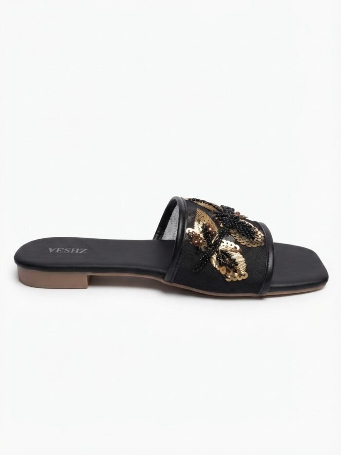 Black Gold Embroidered